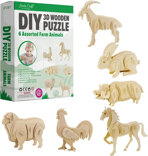 Vista 10 de Hands Craft - Juego de rompecabezas de madera 3D