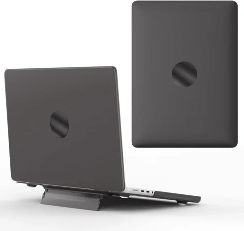 Vista 13 de IVY Carcasa rígida para MacBook Air 15 con M2 (A2941) con soporte plegable - blanco