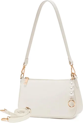 Vista 11 de Travistar Bolso de hombro para mujer pequeño – Bolso cruzado de cuero vegano, bolsos Hobo lindos bolsos de mano con 3 correas