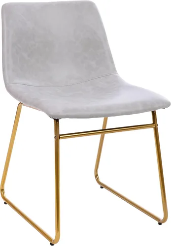 Vista 10 de Flash Furniture Butler LeatherSoft - Juego de 2 sillas de altura para mesa de comedor de 18 pulgadas, estilo moderno de mediados de siglo