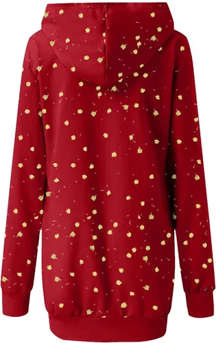 Vista 6 de Kosheko Vestido de suéter para mujer, con estampado de renos feos y bolsillos, para Navidad, para el día de San Valentín