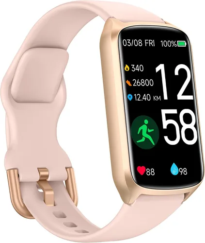 Vista 11 de Amzhero Rastreador de salud y fitness con monitor de frecuencia cardíaca 24/7, oxígeno en sangre, presión arterial, rastreador de sueño