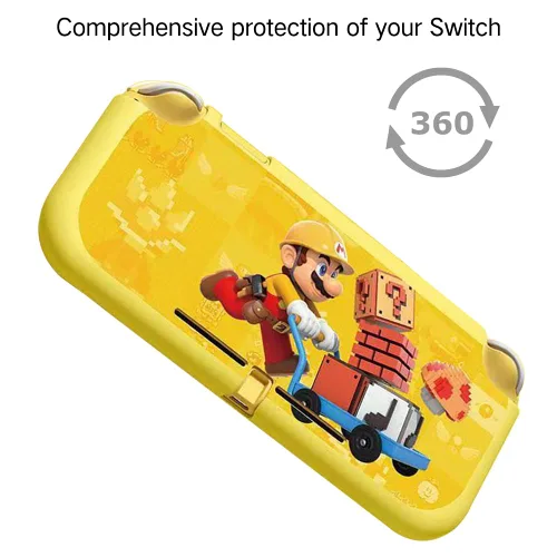 Vista 2 de PERFECTSIGHT Cute Protective Case Compatible with Nintendo Switch Lite Kawaii Soft TPU Slim Cover Hard Shell Dockable Case for NS Console Joy-Con