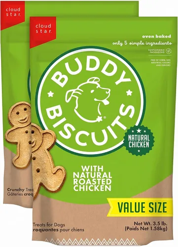 Vista 11 de Buddy Biscuits Bolsa de golosinas crujientes para perros de 3.5 libras hechas con pollo asado