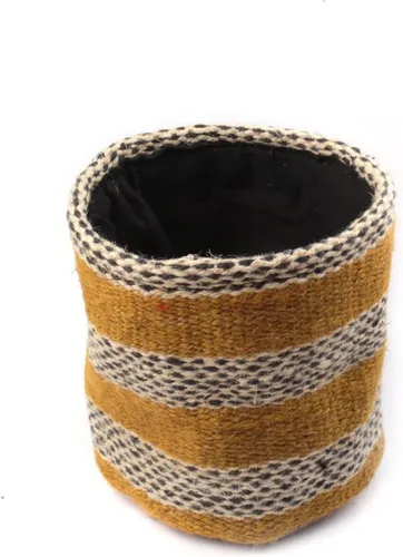 Vista 6 de Cesta de Maceta de Yute Resistente, Cesta Tejida Moderna, Maceta para Flores, Maceteros de Interior para Suelo, Cesta Organizadora de Almacenamiento