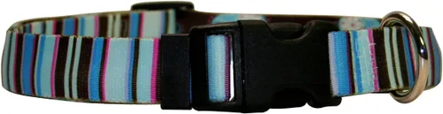 Vista 2 de Yellow Dog Design Collar de perro con rayas navideñas, tamaño grande, 1 pulgada de ancho