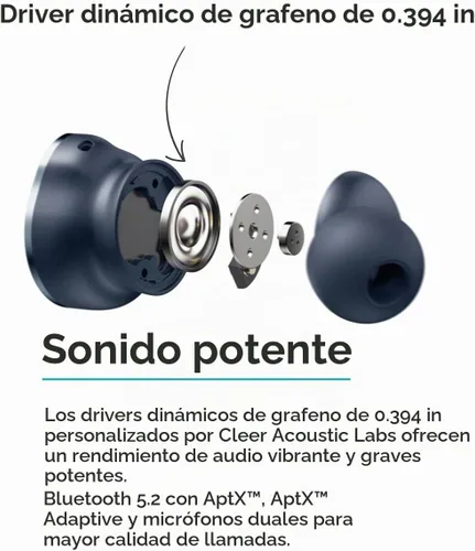 Vista 4 de Cleer Audio Ally Plus II - Auriculares inalámbricos con cancelación de Azul medianoche