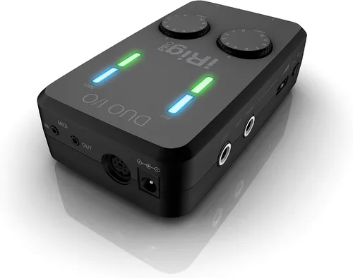 Vista 8 de IK Multimedia iRig Pro Duo I/O Interfaz de audio USB, salidas balanceadas TRS y para auriculares, mezclador de audio a 24 bits, interfaz MIDI