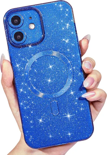 Vista 62 de LoeoeL Funda para iPhone 12 con Purpurina Compatible con Magsafe, Femenina Linda Brillante Magnética Mag Safe Bonita Funda para Teléfono