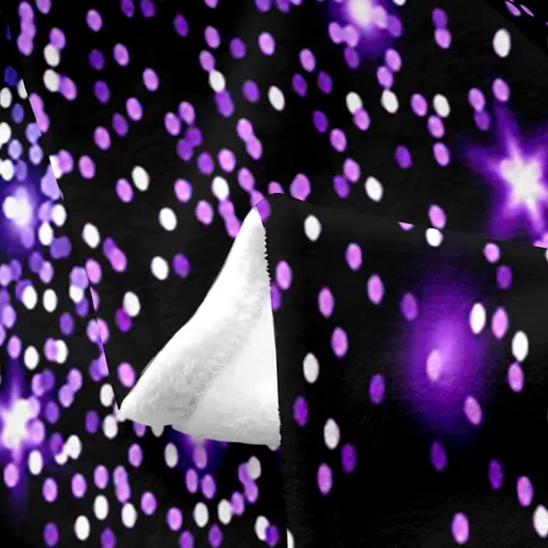 Vista 5 de Feelyou Manta de felpa de la Torre Eiffel con purpurina, color azul, morado, pastel, para todas las estaciones, manta de cama para niños, manta