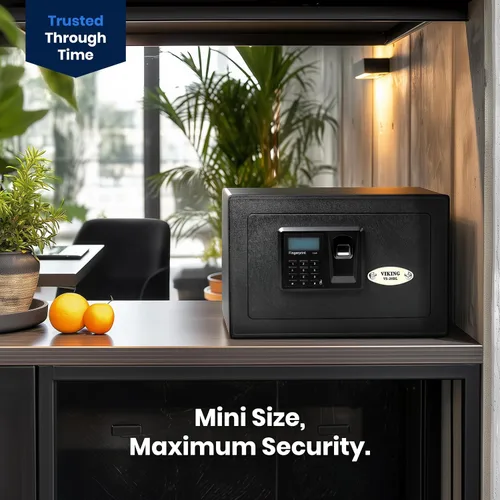 Vista 3 de Viking Security Safe VS-20BLX Caja de seguridad biométrica pequeña, caja de seguridad de huella digital