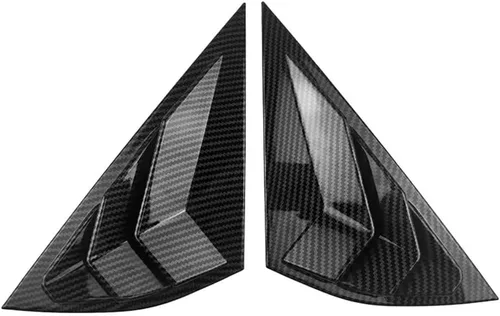 Vista 3 de MACHSWON 2 fundas para rejillas de ventana lateral trasera para Mustang Mach-E 2021-2022 (negro de fibra de carbono)