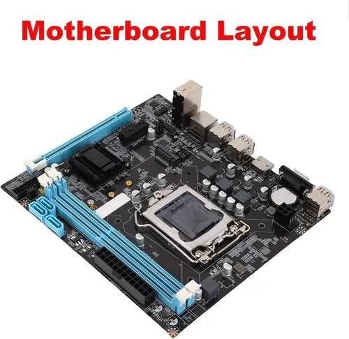 Vista 7 de H61 LGA1155 Placa base, DDR3 Micro ATX placa base de computadora para LGA1155 Socket I3 I5 I7, placa base para juegos para CPU serie, M.2 NVMe NGFF