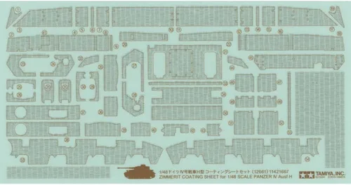 Vista 2 de Tamiya Dickie 300012661 - Kit de modelado de plástico 1:48 Zimmerit Tanque decorativo IV AUSF H