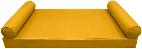 Vista 6 de Style5 Twin-XL Outdoor Daybed Mattress Bolster Same Piped Trim Insert Cover Complete Set - AD108