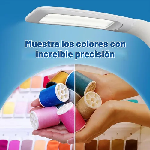 Vista 4 de OttLite Lámpara de escritorio LED con base que cambia de color y puerto USB