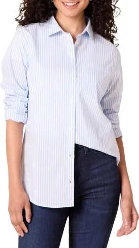 Vista 6 de Amazon Essentials - Camisa de popelina para mujer, de manga larga, con botones y ajuste regular