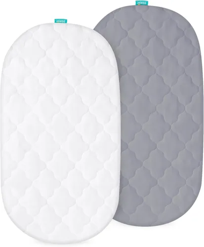 Vista 8 de Funda de colchón para moisés, se adapta a 18 x 30 pulgadas Halo Moisés Giratorio Fits Halo Bassinet Flex, Glide, Premiere & Luxe Series Sleeper, 2