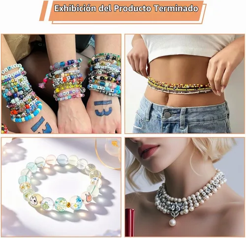 Vista 7 de UOOU 4 rollos de cuerda de pulsera de 0.02 in, cuerda elástica
