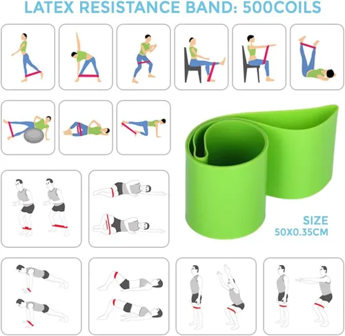 Vista 5 de Karlak Conjuntos de yoga para mujeres, equipo de pilates en casa, anillo mágico de pilates, bandas de botín para entrenamiento de glúteos, pelota