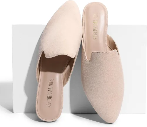 Vista 2 de DREAM PAIRS Mocasines planos sin espalda con punta puntiaguda para mujer