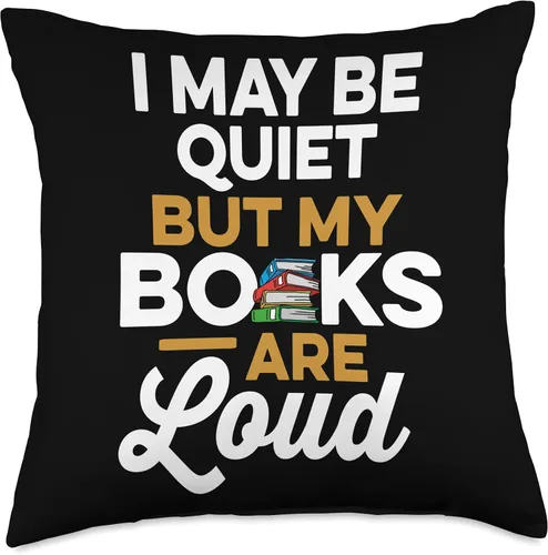 Vista 4 de Librarian Bookworm Book Nerd Reading Library Throw Pillow