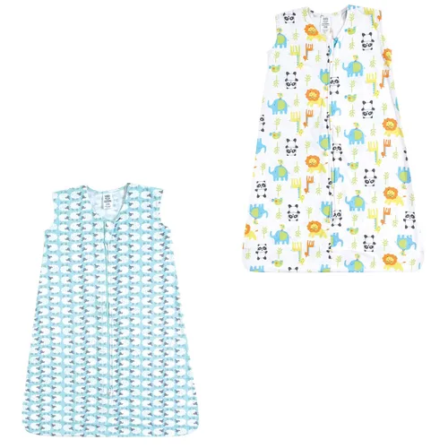 Vista 55 de Luvable Friends - Saco de dormir para bebé sin mangas, diseño unisex, Saco de dormir de algodón sin mangas, saco de dormir, manta, 0-6 meses