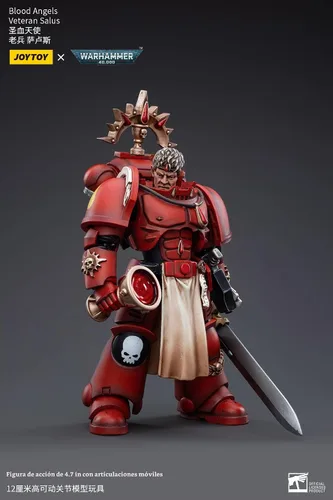 Vista 3 de JOYTOY 1/18 Warhammer 40,000 Figura de acción Blood Angels Veteran Salus Collection Modelo Regalo de cumpleaños
