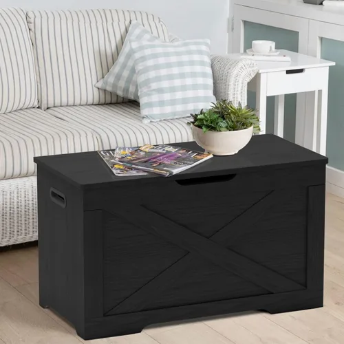 Vista 6 de Timberer Baúl de almacenamiento de 31.5 pulgadas, banco de almacenamiento
