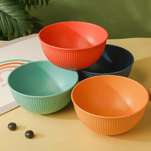 Vista 7 de LRUUIDDE Tazones Irrompibles para Cereales de 24 oz - Juego de Tazones Ligeros Reutilizables de Fibra de Paja de Trigo - Seguros para Lavavajillas