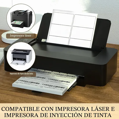 Vista 3 de FungLam Etiquetas de dirección de envío 2x4 para impresoras láser y de inyección de tinta, 300 etiquetas adhesivas blancas imprimibles, 10 por