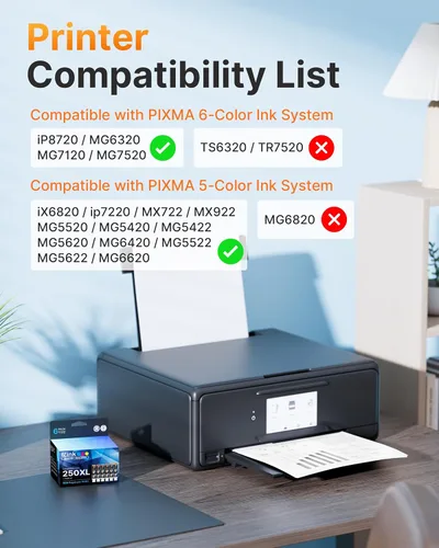 Vista 2 de E-Z Ink Cartucho de tinta compatible de repuesto para Canon PGI-250XL PGI 250 XL para usar con PIXMA MX922 MX722 MG5420 MG5520 MG5620 MG6320 MG6420