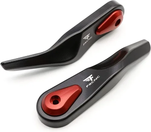 Vista 4 de Paramanos de motocicleta Billet Protectores de mano con deslizador para Ducati Multistrada 1260/1200/950 y Hypermotard 950 2015 en adelante, negro