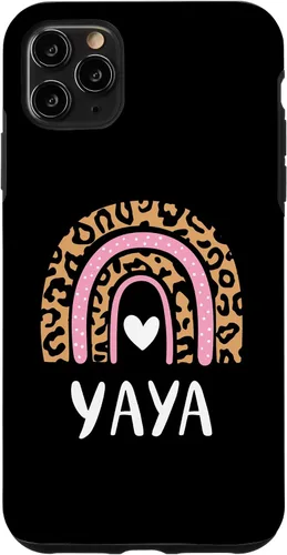 Vista 13 de Yaya Leopard Print Rainbow Cute Mothers Day Funny Yaya Case for iPhone 16