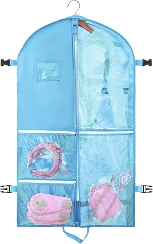 Vista 28 de Bolsa de ropa para disfraces de baile, bolsas de ropa de 40 pulgadas para bailarines para colgar ropa y almacenamiento de viajes, bolsas de recital