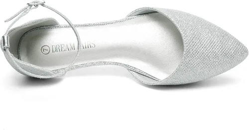Vista 3 de DREAM PAIRS - Zapados D'Orsay en punta o puntiagudos, casuales, sin estampados, estilo ballet, cómodos, suaves y antideslizantes, para mujer
