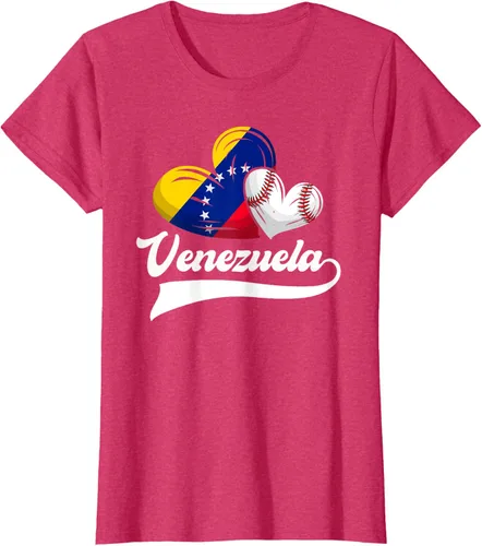 Vista 7 de Camiseta de béisbol venezolana con diseño de corazón y bandera de Venezuela, Negro