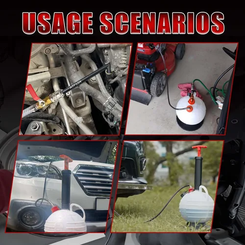 Vista 7 de Bomba de fluido de transmisión de 6 litros; bomba de transferencia de fluido; bomba de aceite manual; herramienta de sistema de llenado de aceite