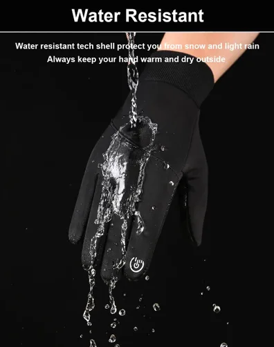 Vista 5 de Guantes de invierno para hombres y mujeres, guantes de pantalla táctil, guantes de correr, guantes de ciclismo, guantes de conducción, guantes