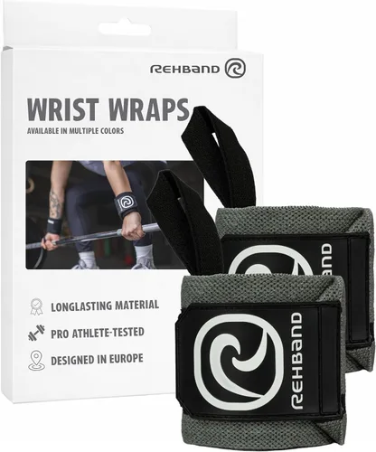 Vista 11 de Rehband Muñequera 1 par, muñequeras para levantamiento de pesas, entrenamiento de 18 pulgadas, muñequera, muñequeras cómodas y estabilizadoras