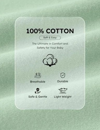Vista 6 de Yoofoss Pijama para bebé 100% algodón orgánico para recién nacido, 0-3, 3-6, 6-9 meses, ropa de 3 piezas con pies