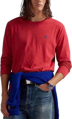 Vista 27 de POLO RALPH LAUREN Camiseta de manga larga de ajuste clásico suave al tacto para hombre (Soft Touch) Marina francesa