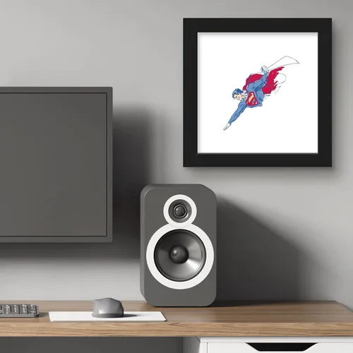Vista 5 de Trends International Gallery Pops DC Comics Superman - Póster de pared de boceto de torso, 12 x 12 pulgadas, versión enmarcada en negro