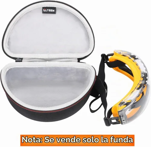 Vista 4 de LTGEM Estuche para gafas de seguridad Dewalt DPG82/DPG82-11/DPG82-11C/DPG82-11D/DPG82-21/DPG82-21C/DPG82-21D/DPG84 (Solo estuche) Hard Eva Shell
