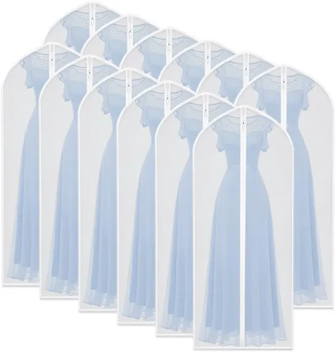 Vista 8 de Bolsas transparentes para colgar ropa de viaje (juego de 6) bolsas de traje para almacenamiento de ropa, bolsas de almacenamiento de ropa, funda