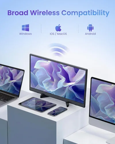 Vista 8 de Monitor portátil inalámbrico de 15,6 pulgadas para soporte portátil AirPlay