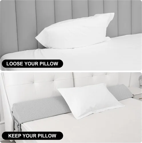 Vista 4 de Almohada de cuña tamaño matrimonial para cabecera / relleno de espacio entre cabecera y cama, almohada de cuña para cabecera / relleno de espacio