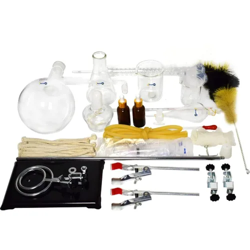 Vista 7 de Aparato de destilación de vidrio 1000ML Aparato de destilación de extracción de aceite esencial Kit de cristalería de laboratorio Kit de destilador
