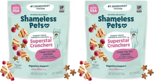 Vista 22 de Shameless Pets Golosinas para gatos con Catnip y pollo para la salud digestiva, crujientes