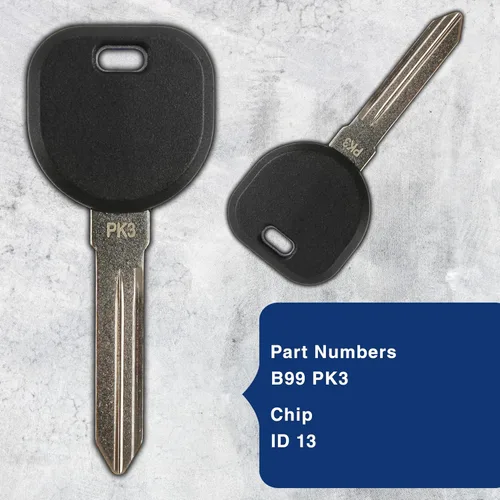 Vista 3 de 2 llaves de chip de transpondedor remoto para Chevrolet Buick (B99-PT) 1998